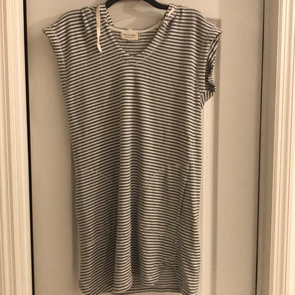 Max Studio Short Sleeve Hoodie Dress